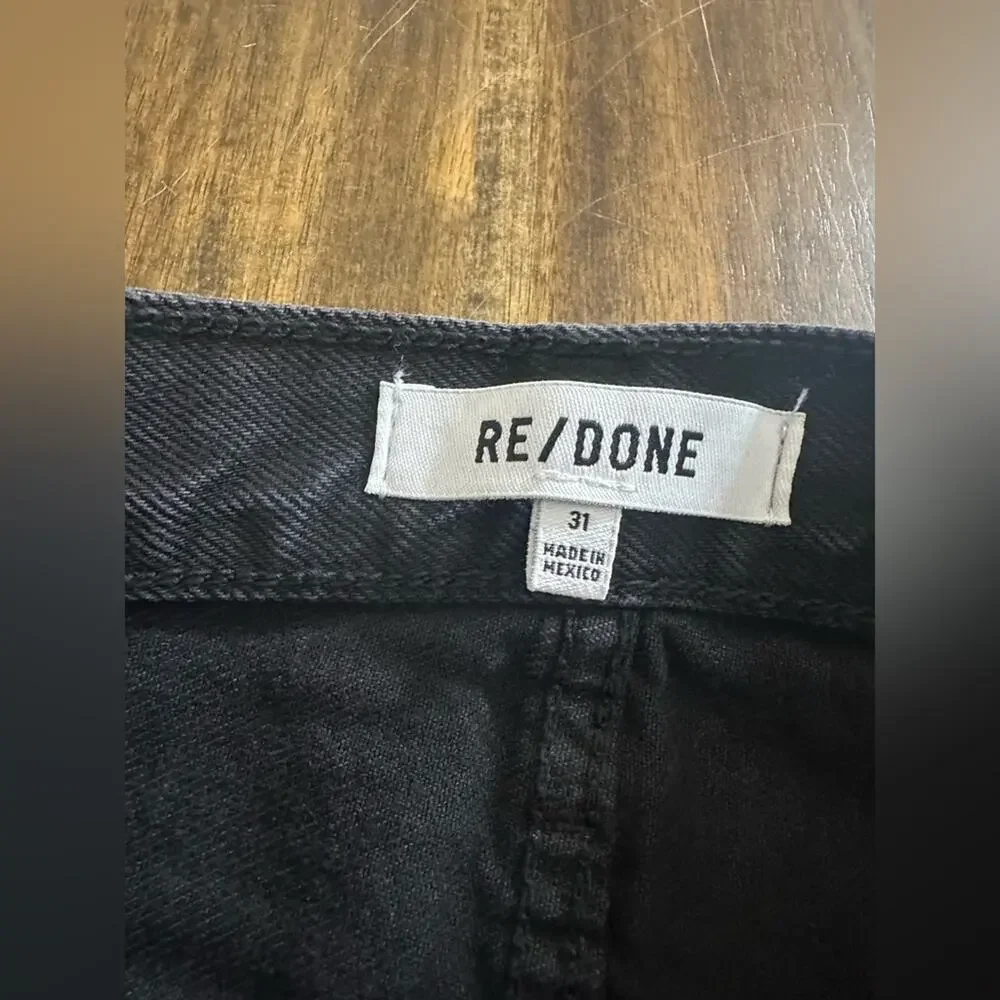 NWT‎ RE/DONE Denim 90’s High Rise Loose in Washed Black Size 31